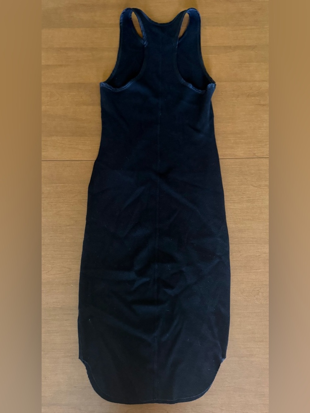 James Perse Black Racerback Midi Dress